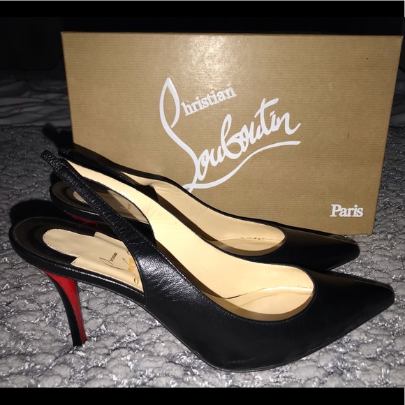 Christian Louboutin Apostrophy Sling 85 KID heels - Picture 3 of 3